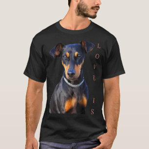 ミニチュアピンシャードッグママパパTラブパピーペット2 Tシャツ