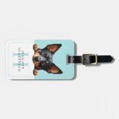 ミニチュアピンシャードッグ荷物タグ ラゲッジタグ (正面横)