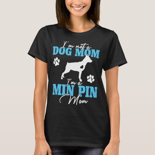 ミニチュアピンシャーママ犬の女の母の日 Tシャツ (正面)