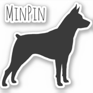 ミニチュアピンシャーミニピンシルエットビニールシール シール