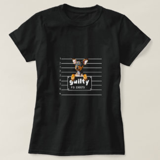 ミニチュアピンシャー子犬の罪のマグショット Tシャツ