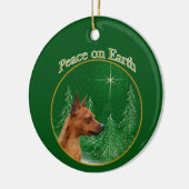 ミニチュアピンシャー平和 セラミックオーナメント (左)