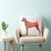 ミニチュアピンシャー幾何学模様シルエット クッション (椅子)