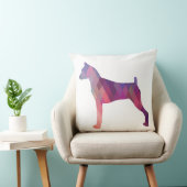 ミニチュアピンシャー幾何学模様シルエット クッション (椅子)