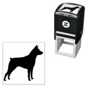 ミニチュアピンシャー犬の毛のシルエット セルフインキングスタンプ (インサイチュ)
