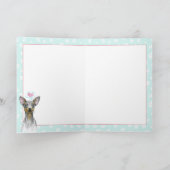 ミニチュアピンシャー犬ポートレートかわいい子犬の愛 シーズンカード (内部)