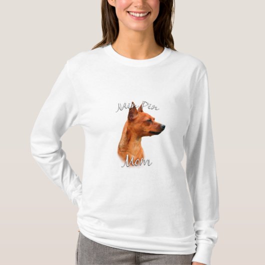 ミニチュアピンシャー（錆）母2 Tシャツ (正面)