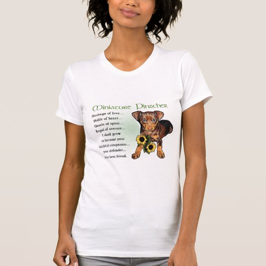 ミニチュアピンシャー Tシャツ (正面)