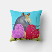 ミニチュアブラウンホースバレンタインハート クッション (裏面)