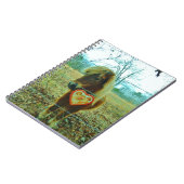 ミニチュアブラウンホースバレンタインハート ノートブック (左側)