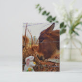 ミニチュアブラウンホース&イースターバニー シーズンポストカード (スタンド正面)