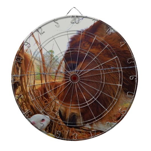 ミニチュアブラウンホース&イースターバニー ダーツボード (正面)