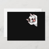 ミニチュアブルテリアおもしろい犬 ポストカード (正面/裏面)