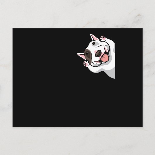 ミニチュアブルテリアおもしろい犬 ポストカード (正面)