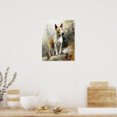 ミニチュアブルテリアドッグアートプリントポスター ポスター (キッチン)