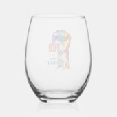 ミニチュアブルテリア犬 ステムなしワイングラス (裏面)