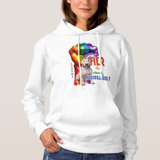 ミニチュアブルテリア犬 パーカ (正面)