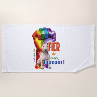 ミニチュアブルテリア犬 ビーチタオル