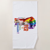 ミニチュアブルテリア犬 ビーチタオル (正面)