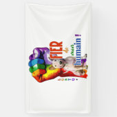 ミニチュアブルテリア犬 横断幕 (縦)