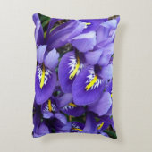ミニチュアブルーアイリス春フローラ アクセントクッション (裏面(縦))