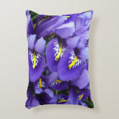 ミニチュアブルーアイリス春フローラ アクセントクッション (正面(垂直))