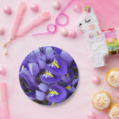 ミニチュアブルーアイリス春フローラ ペーパープレート (パーティー)