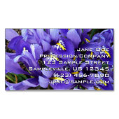 ミニチュアブルーアイリス春フローラ マグネット名刺 (正面)