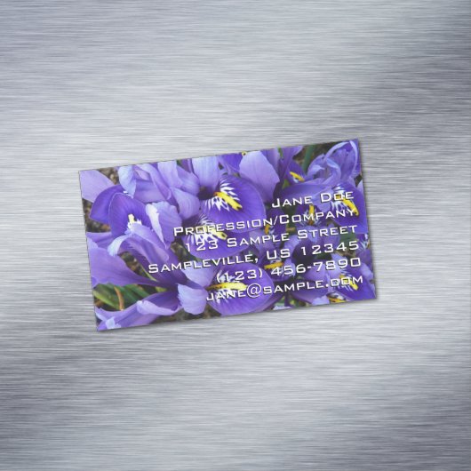 ミニチュアブルーアイリス春フローラ マグネット名刺 (インサイチュ)