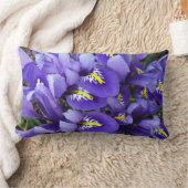 ミニチュアブルーアイリス春フローラ ランバークッション (ブランケット)