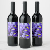 ミニチュアブルーアイリス春フローラ ワインラベル (ボトル)