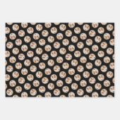 ミニチュアブル絵を描テリアのオリジナルドッグアート ラッピングペーパーシート (正面3)