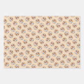 ミニチュアブル絵を描テリアのオリジナルドッグアート ラッピングペーパーシート (正面)