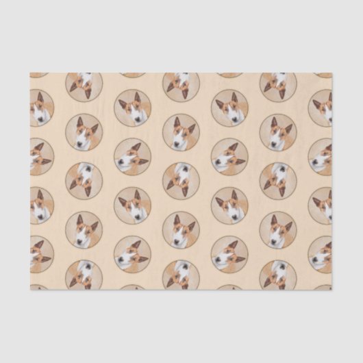 ミニチュアブル絵を描テリアのオリジナルドッグアート 薄葉紙 (正面)