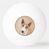 ミニチュアブル絵画テリアの – かわいいオリジナルDo 卓球ボール (裏面)