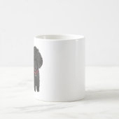 ミニチュアプードルかトイプードル 黒 1 コーヒーマグカップ (中央)