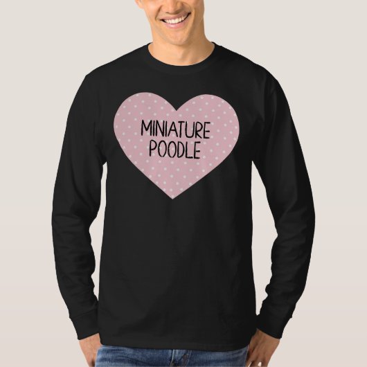 ミニチュアプードルハート Tシャツ (正面)