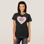 ミニチュアプードルハート Tシャツ (正面フル)