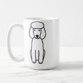 ミニチュアプードル犬の漫画 コーヒーマグカップ (左)