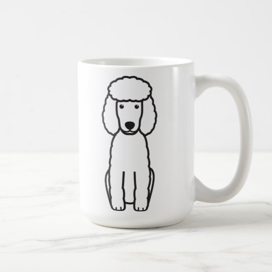 ミニチュアプードル犬の漫画 コーヒーマグカップ (右)