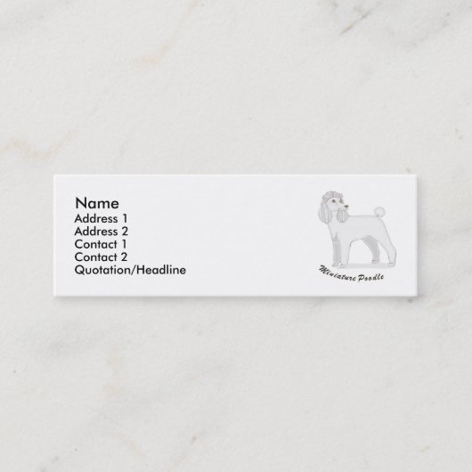ミニチュアプードル スキニー名刺 (正面)