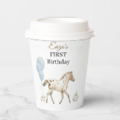 ミニチュアホースの誕生日ペーパークラブ 紙コップ (正面)