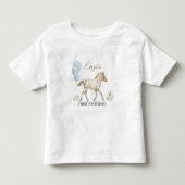 ミニチュアホース絵本1歳記念Tシャツ トドラーTシャツ (正面)