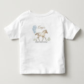 ミニチュアホース絵本1歳記念Tシャツ トドラーTシャツ (裏面)