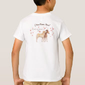 ミニチュアホース ストーリーブック バレンタインデー キッズ  Tシャツ (裏面)