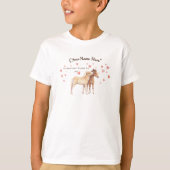 ミニチュアホース ストーリーブック バレンタインデー キッズ  Tシャツ (正面)