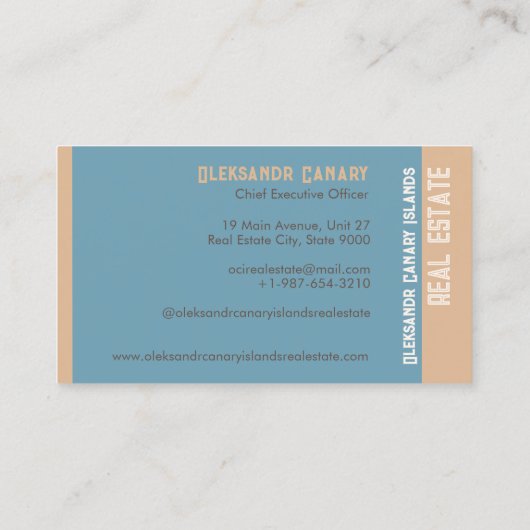 ミニチュアホーム、鍵、および文書実在領域 名刺 (裏面)