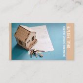 ミニチュアホーム、鍵、および文書実在領域 名刺 (正面)