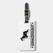 ミニチュアユーモアのあるシュナウザー ラゲッジタグ (正面縦)