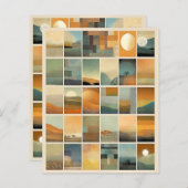 ミニチュアランドスケープ切り離しスクラップブック紙 (正面/裏面)